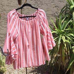 Striped Off the Shoulder Blouse